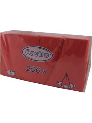 Servítky 33x33 červené 2vrstv.250ks/bal.86901