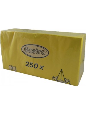 Servítky 33x33 žlté 2vrstv.250ks/bal.86905