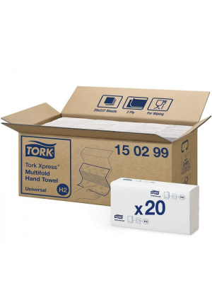 Utierky Tork H2 150299  biele 2vrst. 4740ks/bal. 