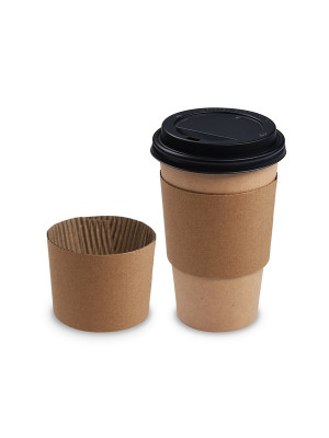 Manžeta papierová hnedá na pohár 80mm 100ks/bal.76480