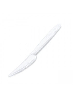 Nôž PP znovu použiteľný biely 18,5cm 50ks/bal. 22008