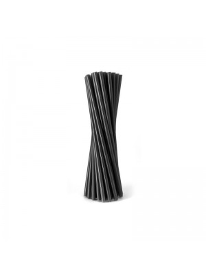 Slamky jumbo eco čierne 25,5cm 8mm  150ks/bal.