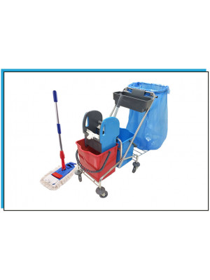 Vozík 2x18l mopfix 40cm+násada elox.140cm+náhrada micro fix 40cm
