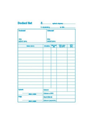 Dodací list A5 - 100 list samoprepis