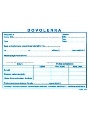 Dovolenka A6