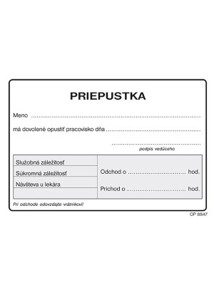 Priepustka A7