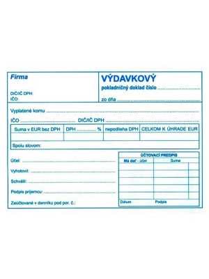Výdavkový pokl. doklad s DPH A6