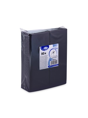Servítky 32x40 na príbory čierne 50ks/bal. 89019