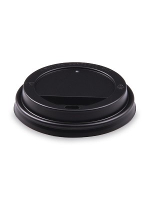 Veko vypuklé čierne na pohár pap. 200ml 73mm 100ks/bal.76289