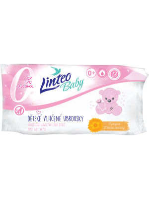 Vlhčené utierky detské Linteo 72ks/bal.
